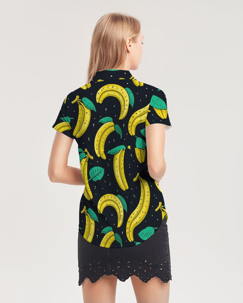 Bananas Short Sleeve Button Up Shirt