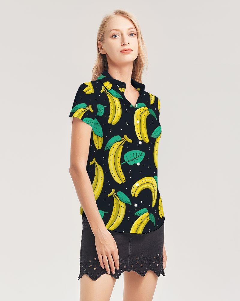 Bananas Short Sleeve Button Up Shirt