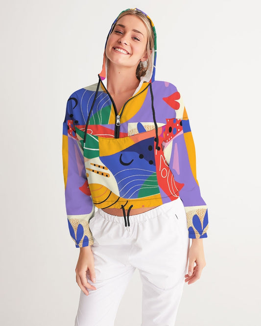 Cutouts Cropped Windbreaker