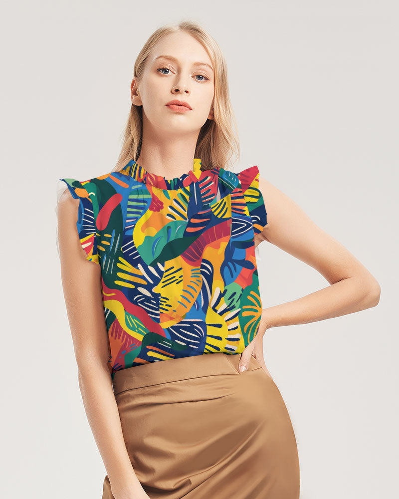 Florida Ruffle Sleeve Top