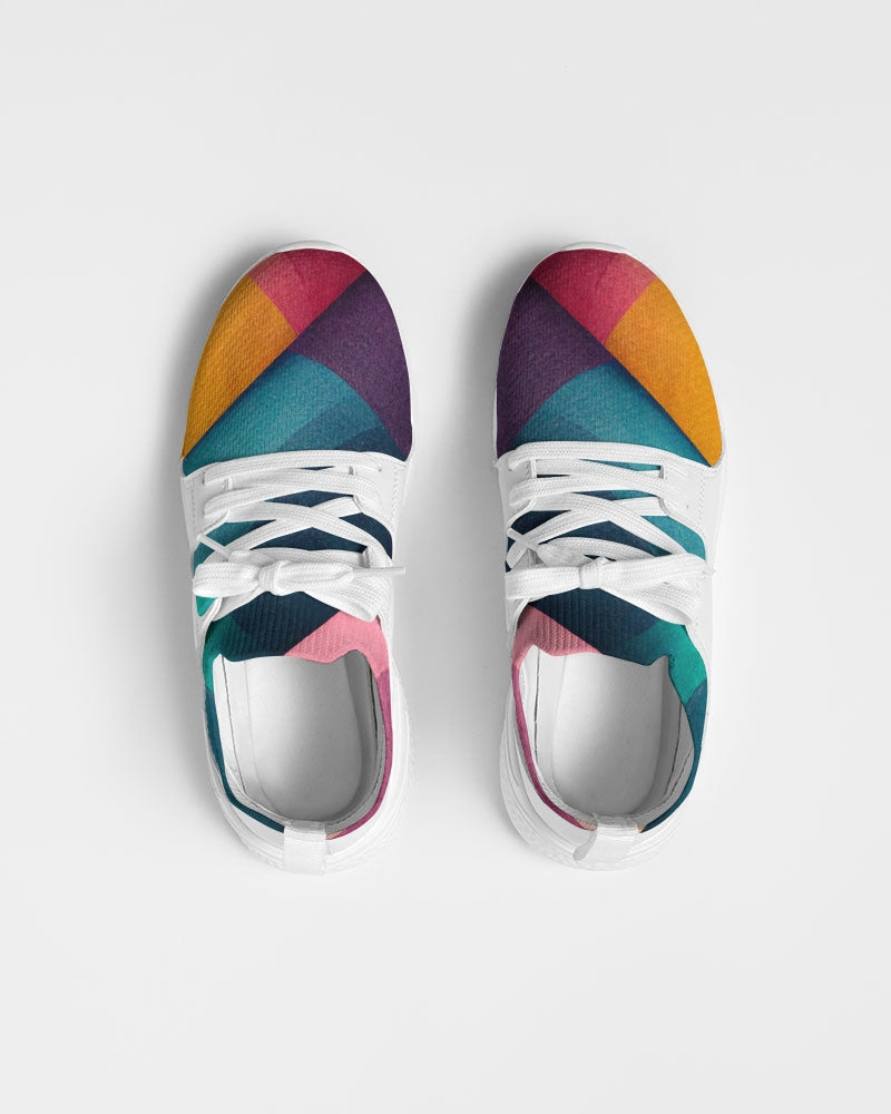 Colored Mesh Sneakers with Synthetic Leather