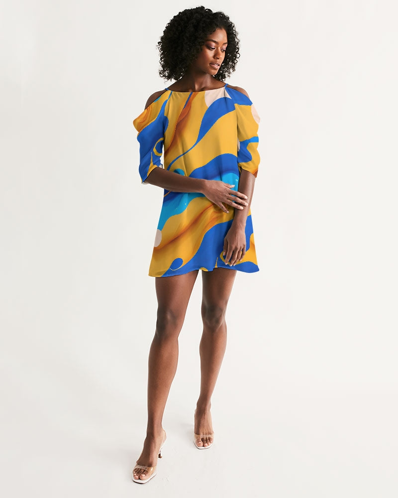 Oasis Open Shoulder A-Line Dress