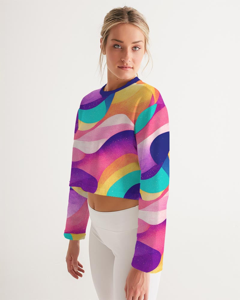 Summer Waves Cropped Sweatshirt