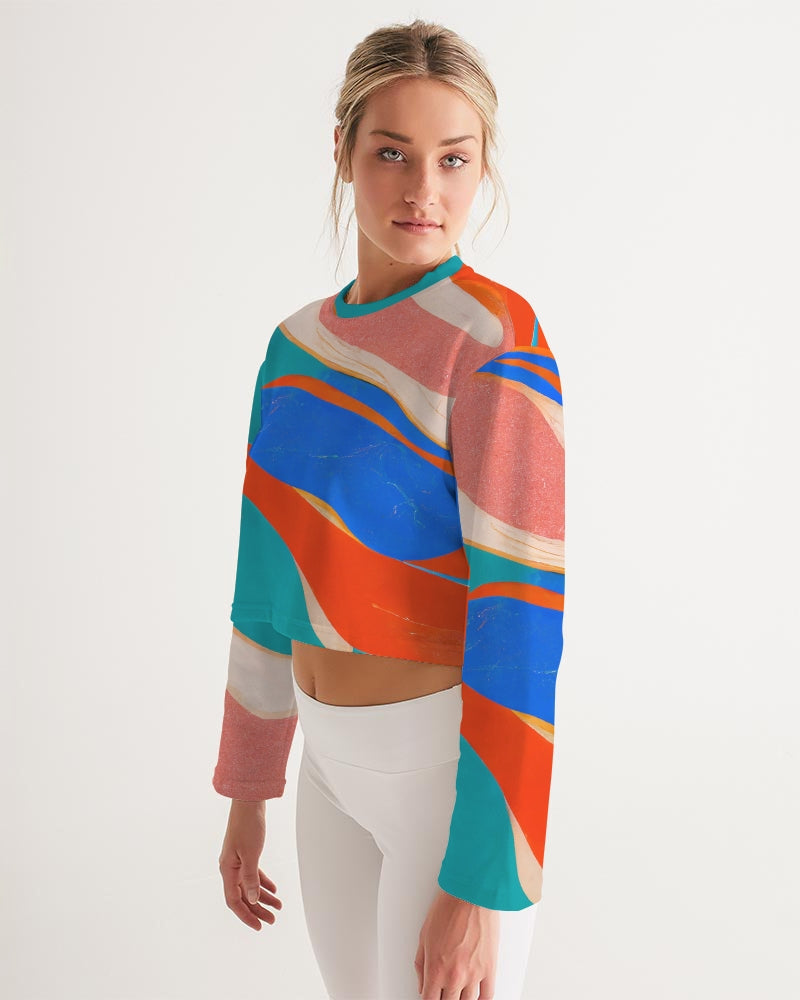 Marble Wonder Cropped Sweatshirt