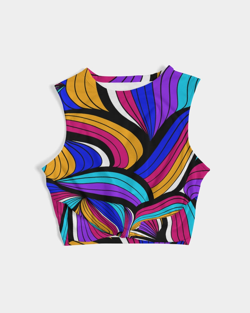 Canaries T-shirt de Manga Cava com Frente Torcida