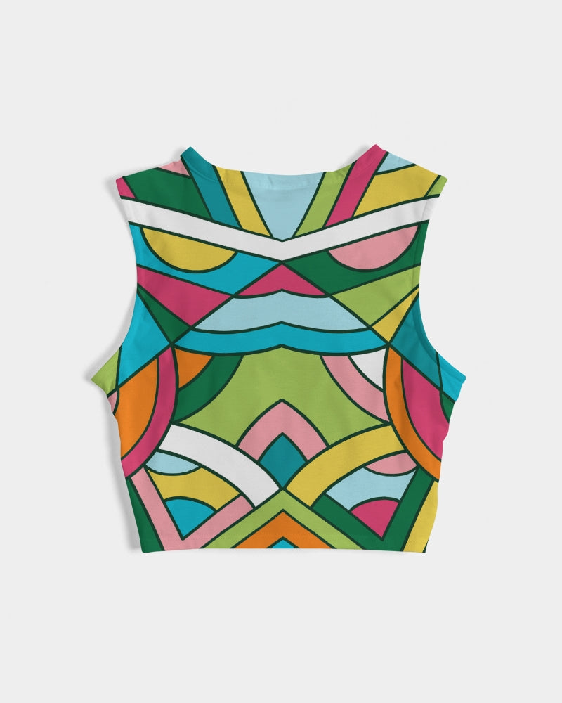 Mirror Mirror T-shirt de Manga Cava com Frente Torcida