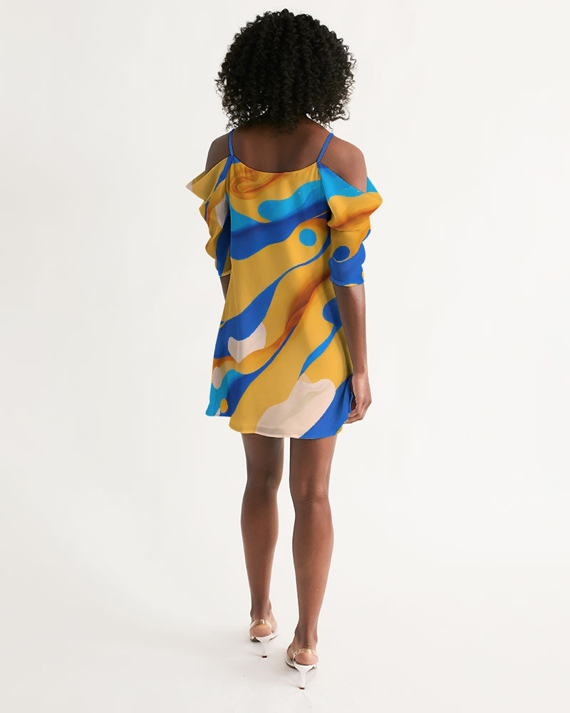 Oasis Open Shoulder A-Line Dress