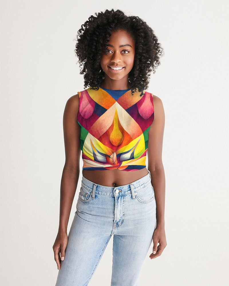 Petals Twist-Front Tank