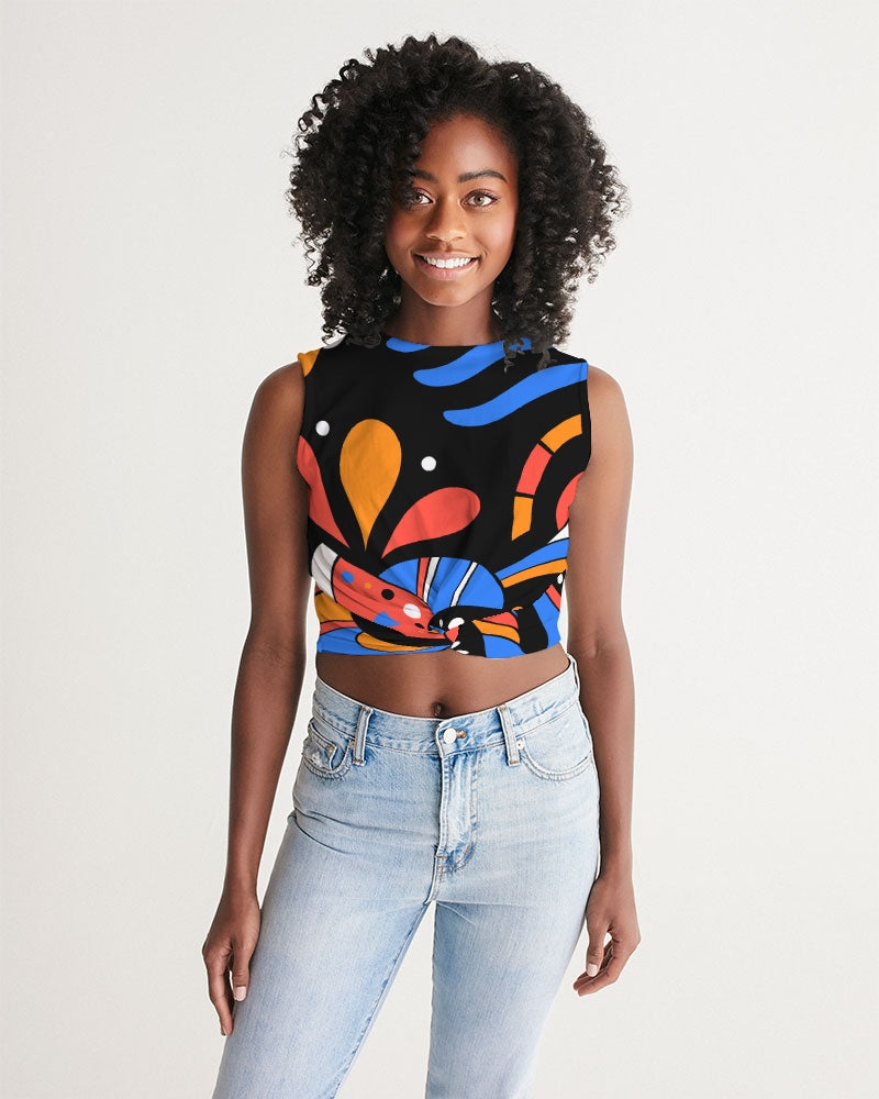 Finch Bird Twist-Front Tank