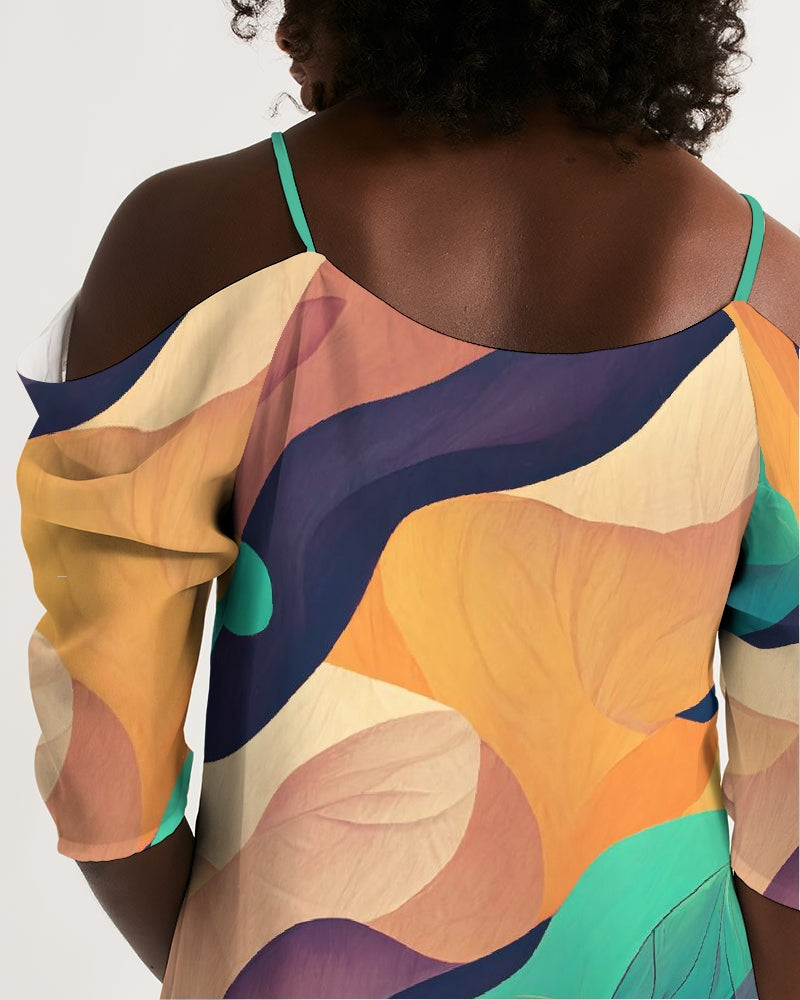 Cocktail Open Shoulder A-Line Dress