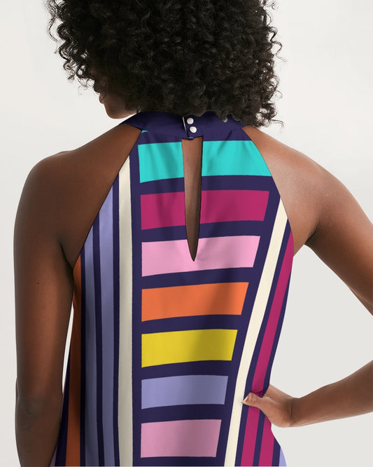 Lines of Harmony Halter Dress