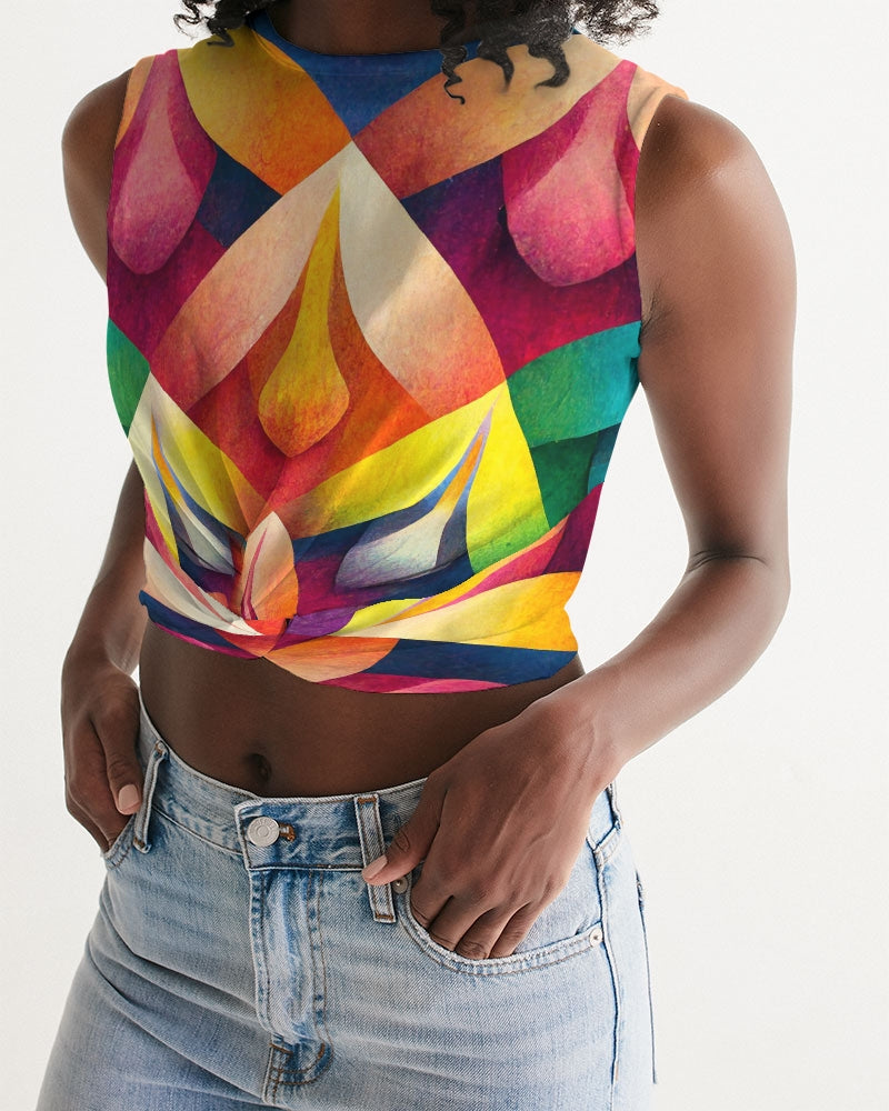 Petals Twist-Front Tank