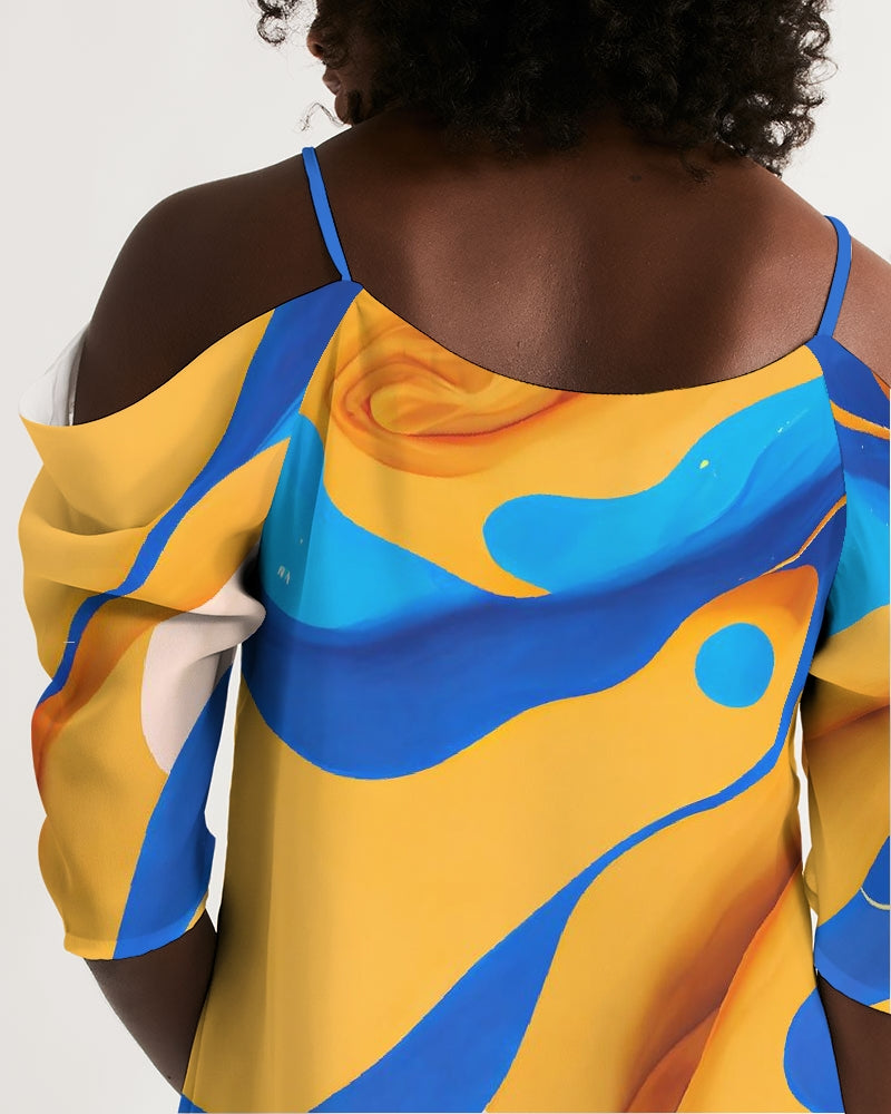 Oasis Open Shoulder A-Line Dress