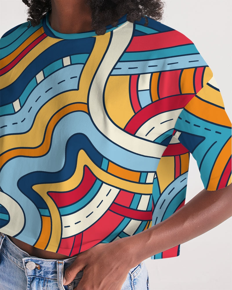 Dashes Lounge Cropped T-shirt