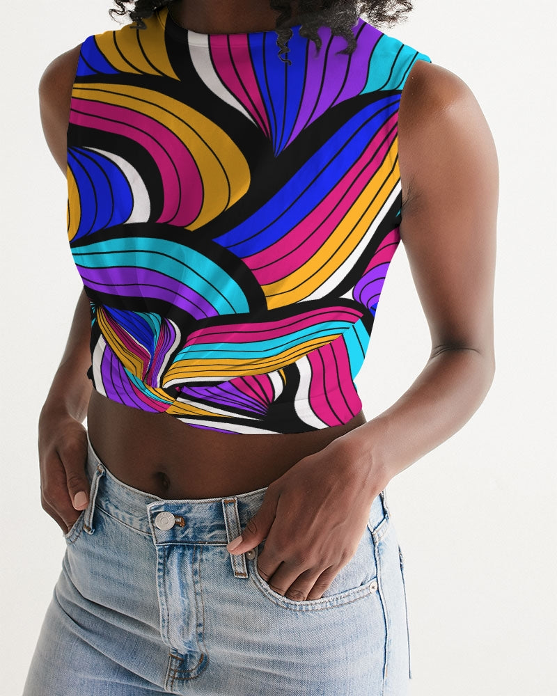 Canaries T-shirt de Manga Cava com Frente Torcida