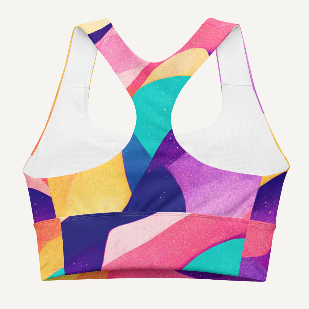 Summer Waves Longline Padded Sports Bra