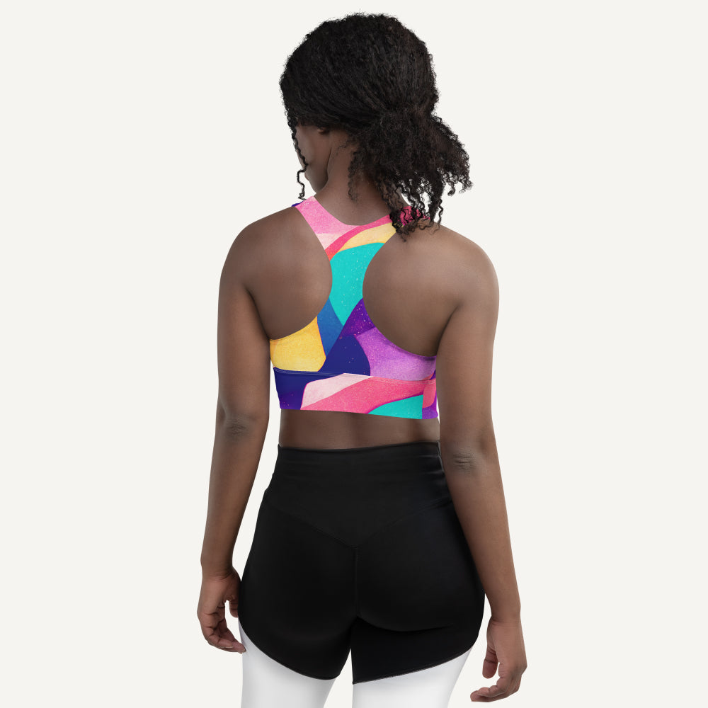 Summer Waves Longline Padded Sports Bra