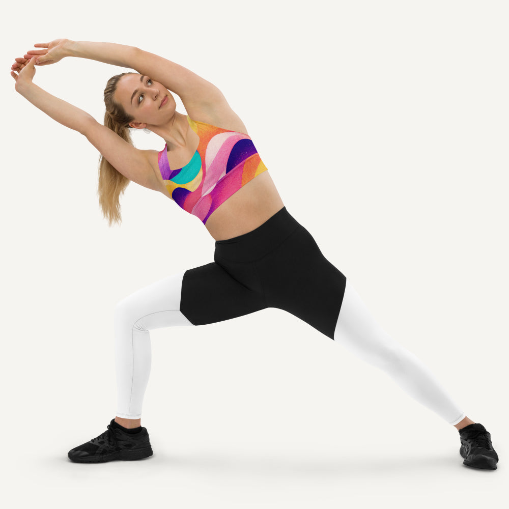 Summer Waves Longline Padded Sports Bra