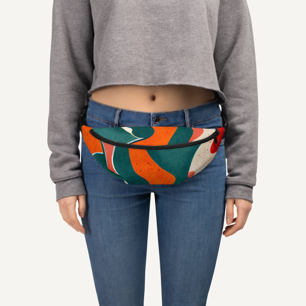 Gold Amber Fanny Pack and Crossbody Sling Bag