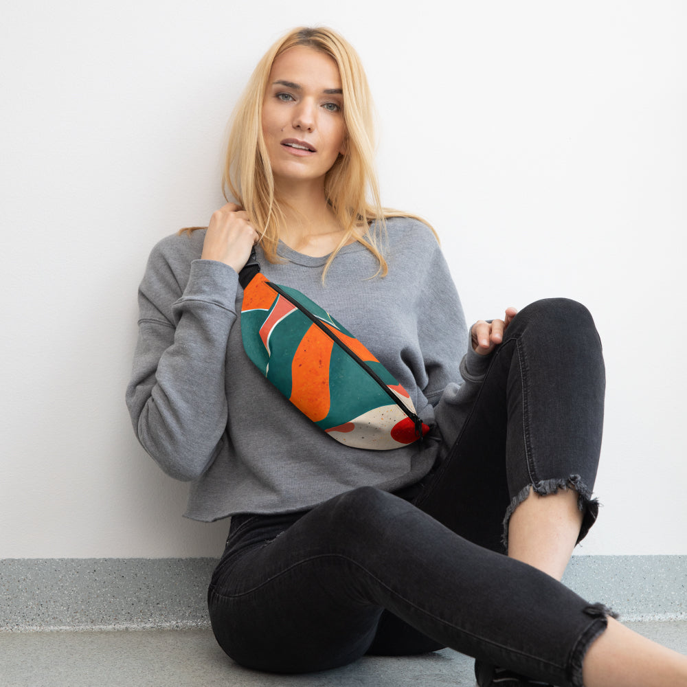 Gold Amber Fanny Pack and Crossbody Sling Bag