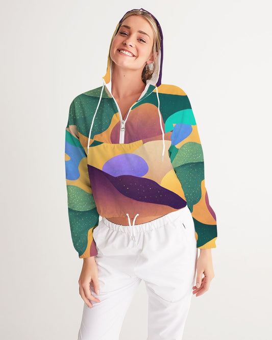 Water Lily Cropped Windbreaker