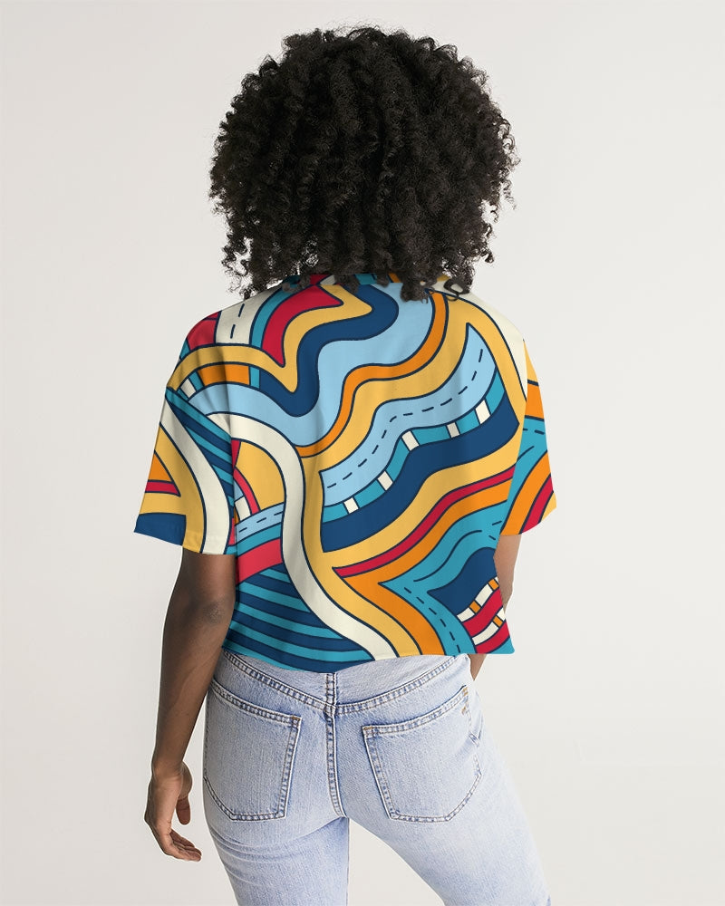 Dashes Lounge Cropped T-shirt