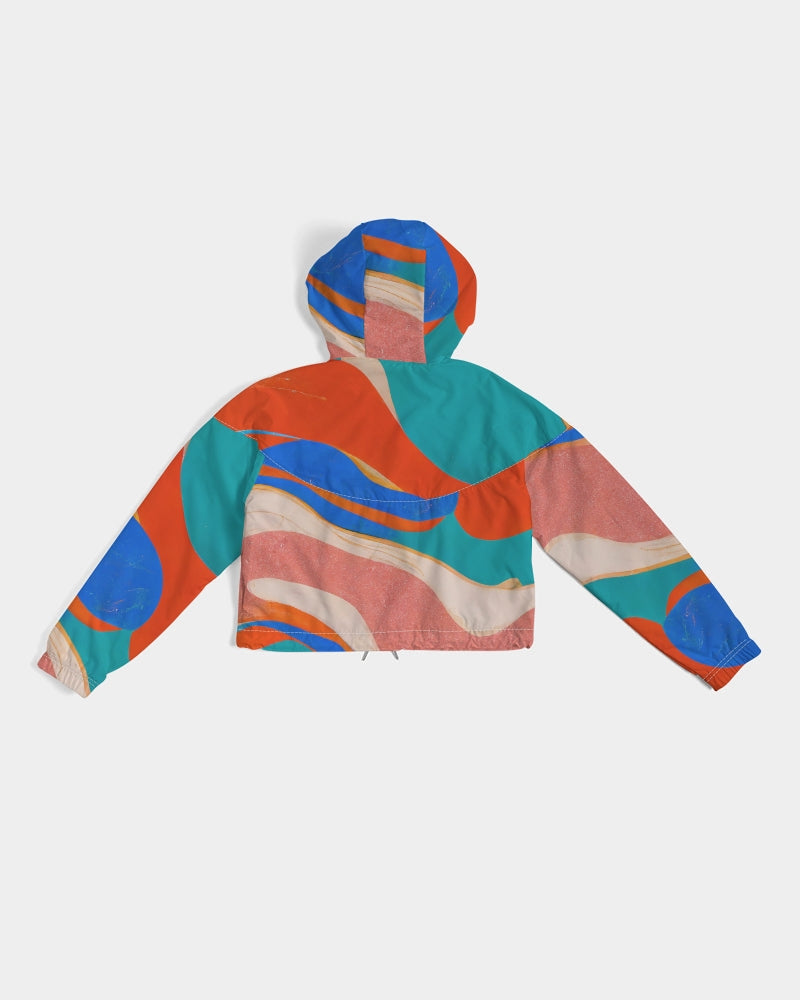 Marble Wonder Cropped Windbreaker