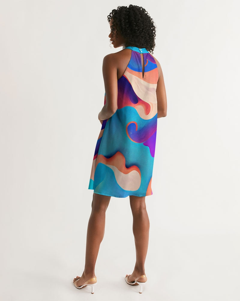 Purple Dream Halter Dress