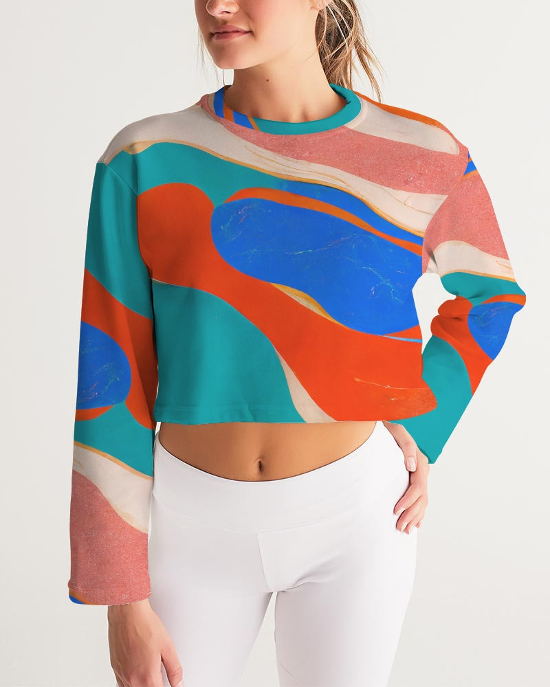 Marble Wonder Cropped Sweatshirt