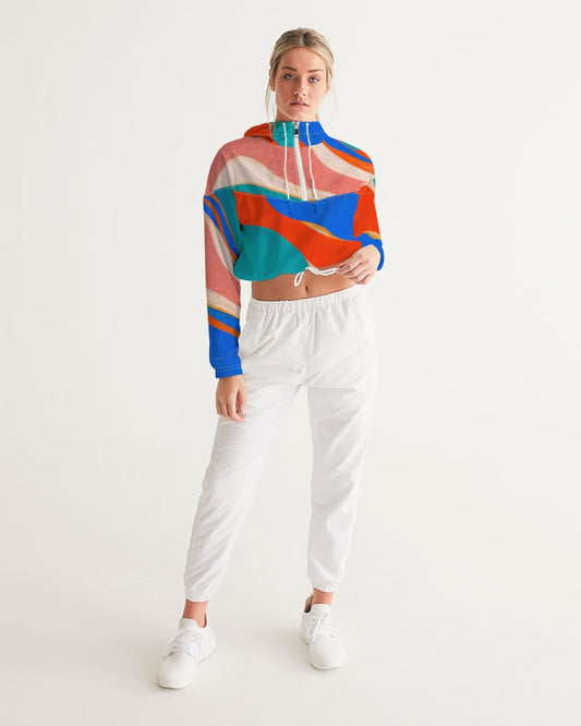Marble Wonder Cropped Windbreaker