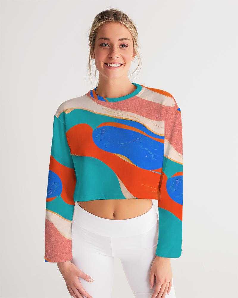 Marble Wonder Cropped Sweatshirt