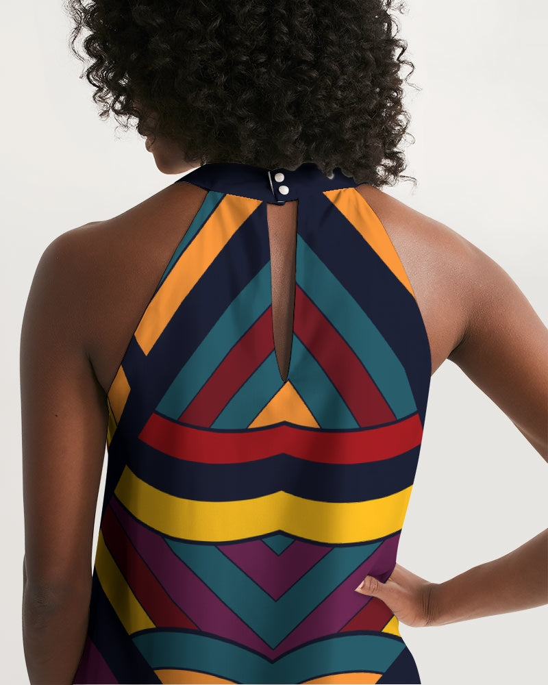 Hot Mirror Halter Dress