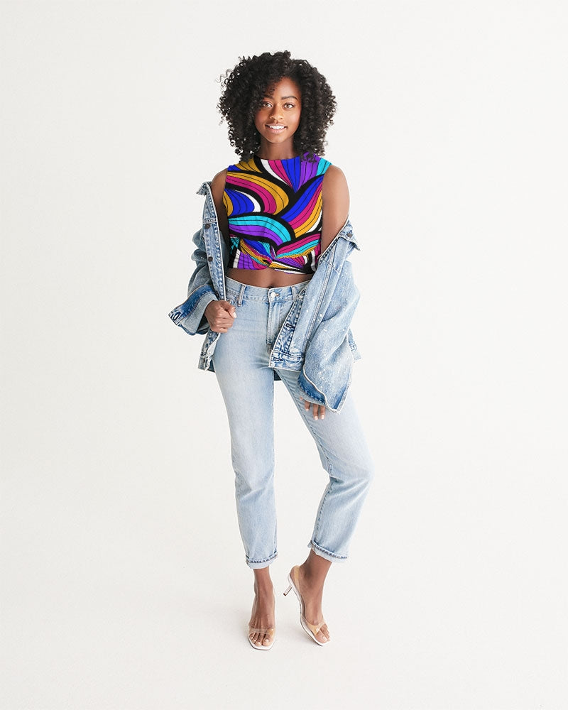 Canaries T-shirt de Manga Cava com Frente Torcida