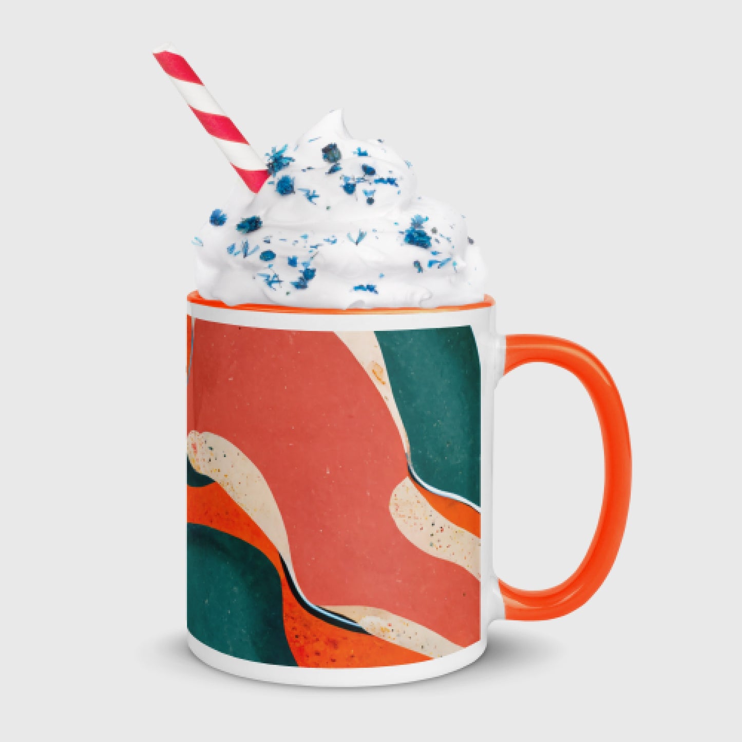 Gold Amber Ceramic Mug with Color Inside