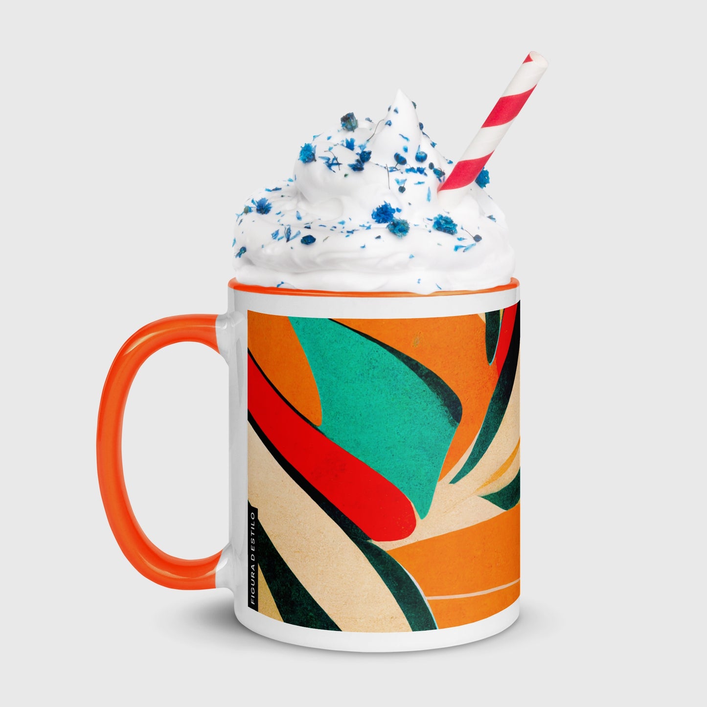 Hot Forest Ceramic Mug with Color Inside