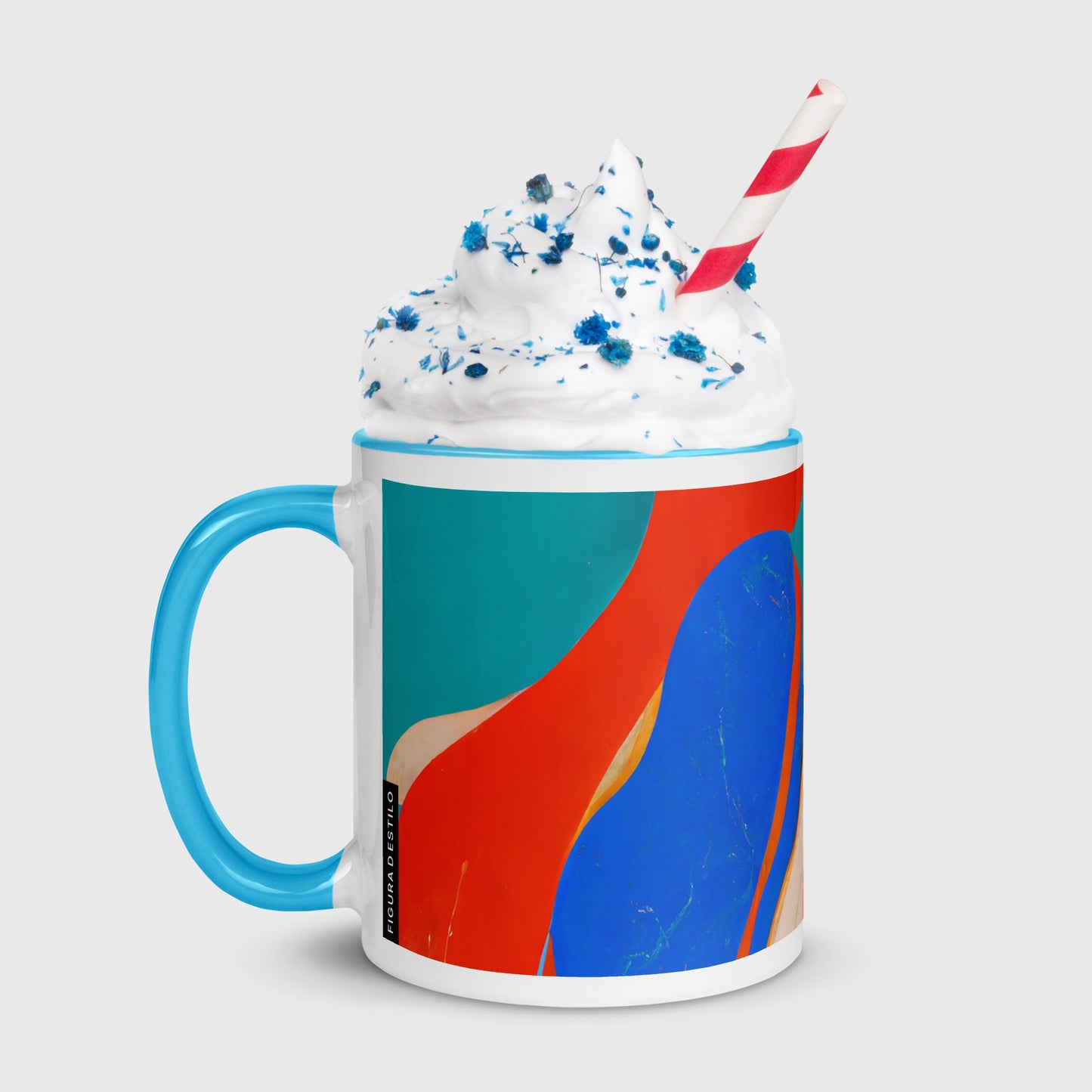 Marble Wonder Ceramic Mug with Color Inside