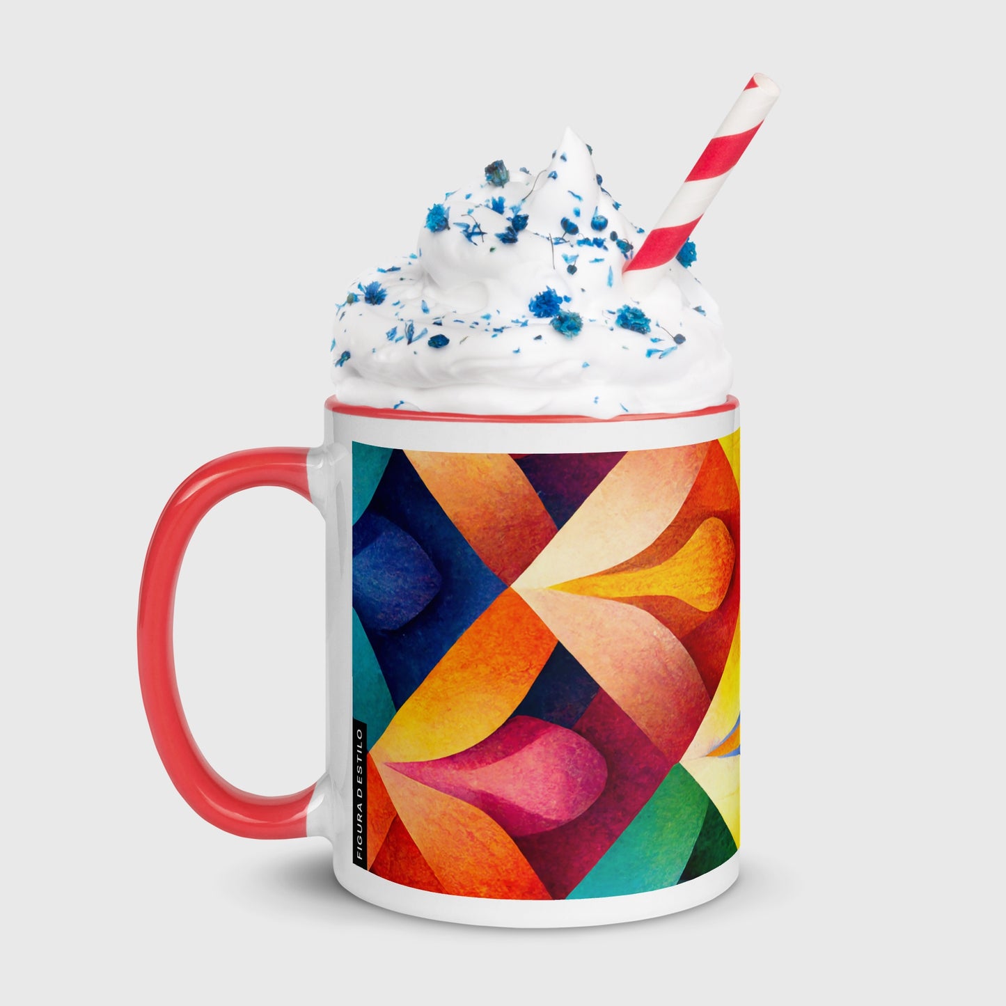 Petals Ceramic Mug with Color Inside