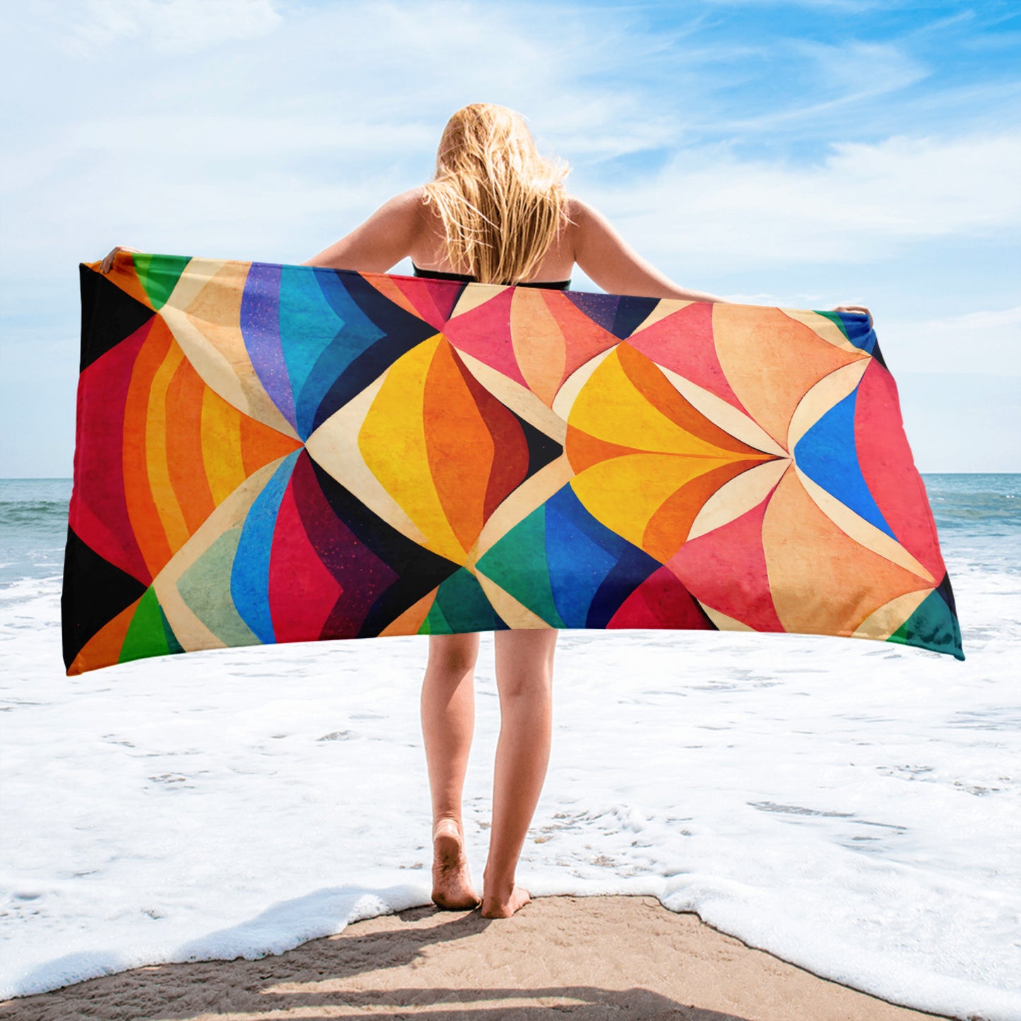 Symmetrical Illusion Toalha de Praia e de Banho