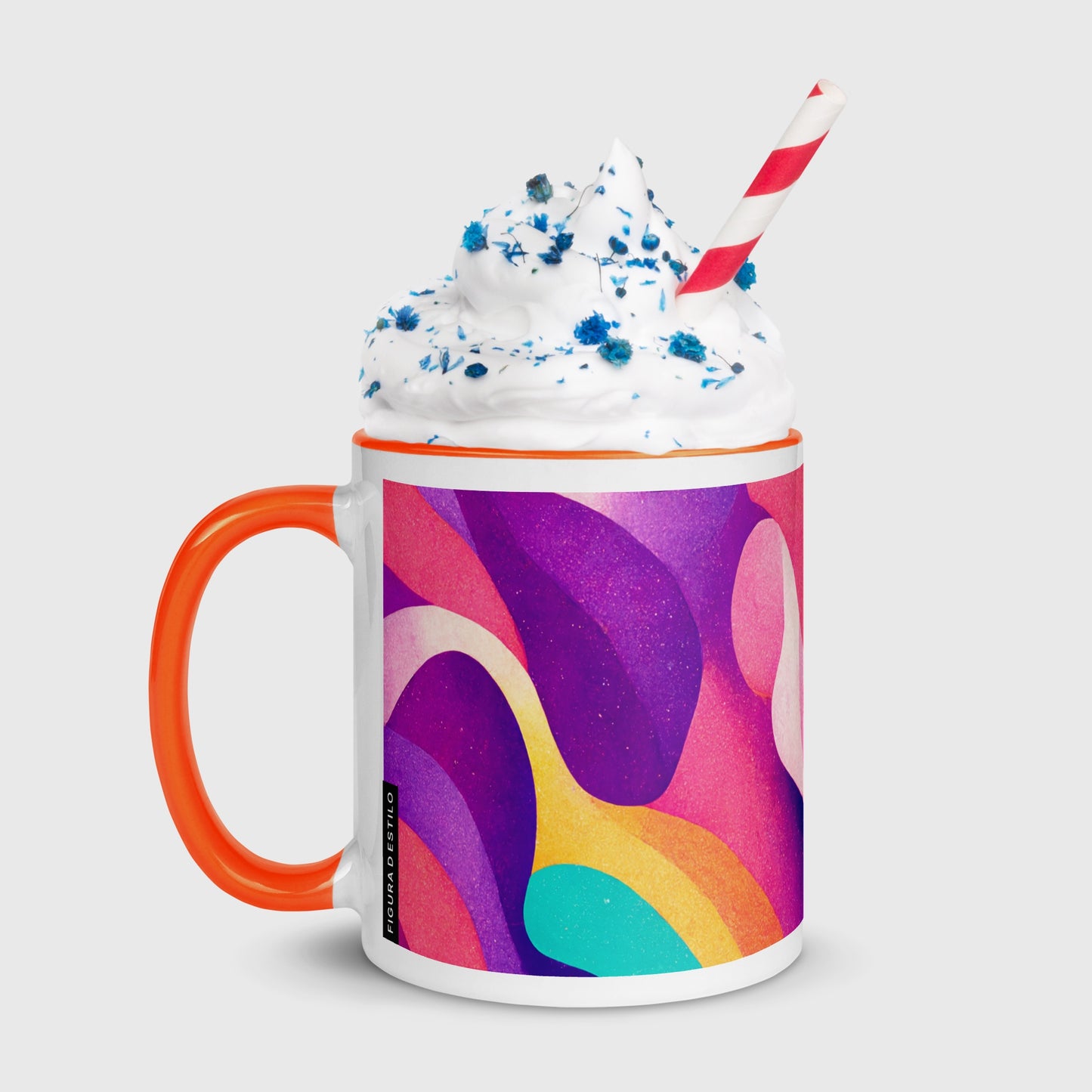 Summer Waves Ceramic Mug with Color Inside