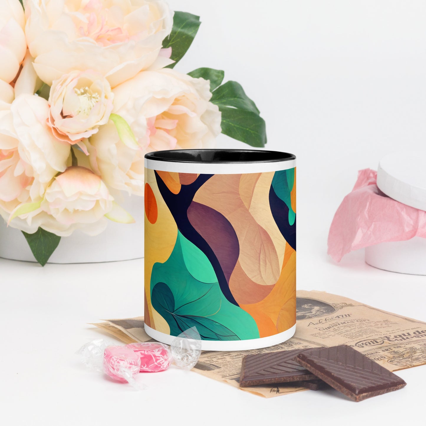 Cocktail Ceramic Mug with Color Inside