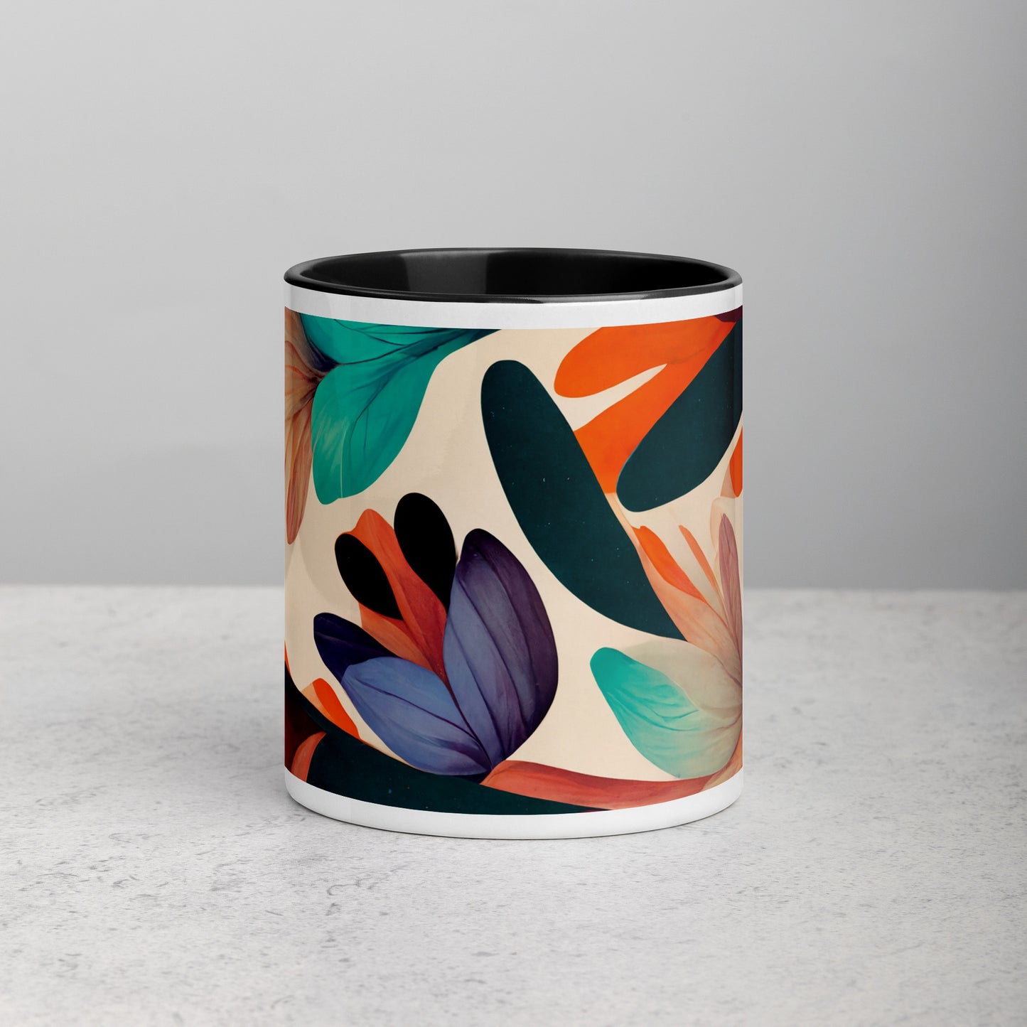 Magic Garden Ceramic Mug with Color Inside