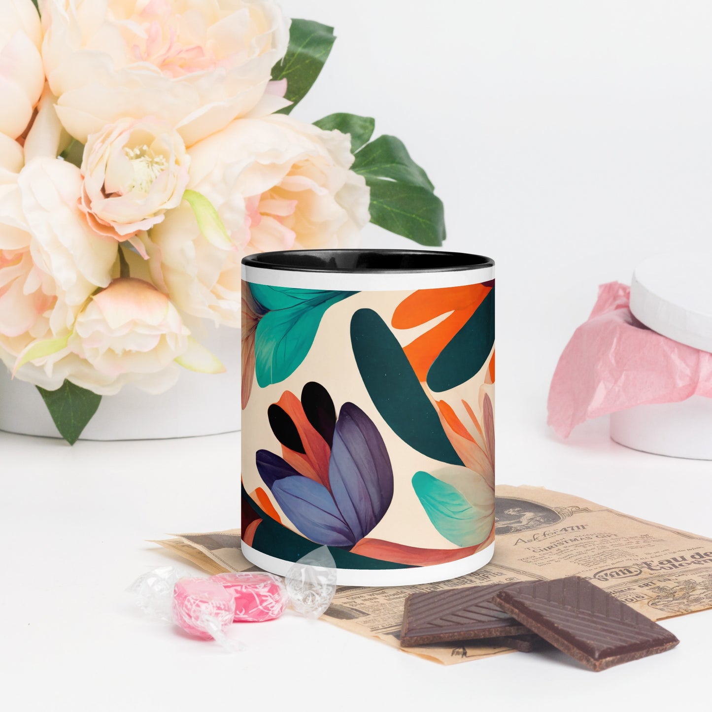 Magic Garden Ceramic Mug with Color Inside