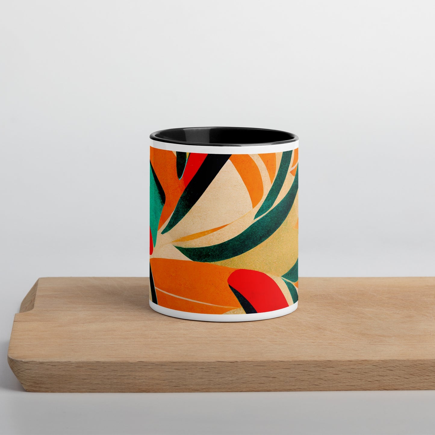 Hot Forest Ceramic Mug with Color Inside