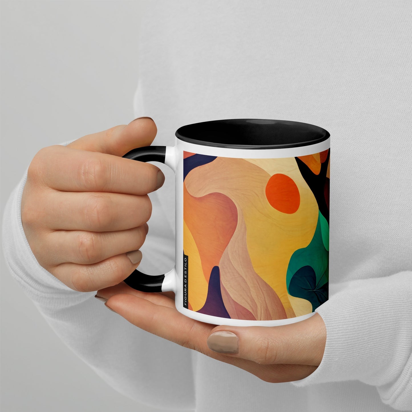 Cocktail Ceramic Mug with Color Inside