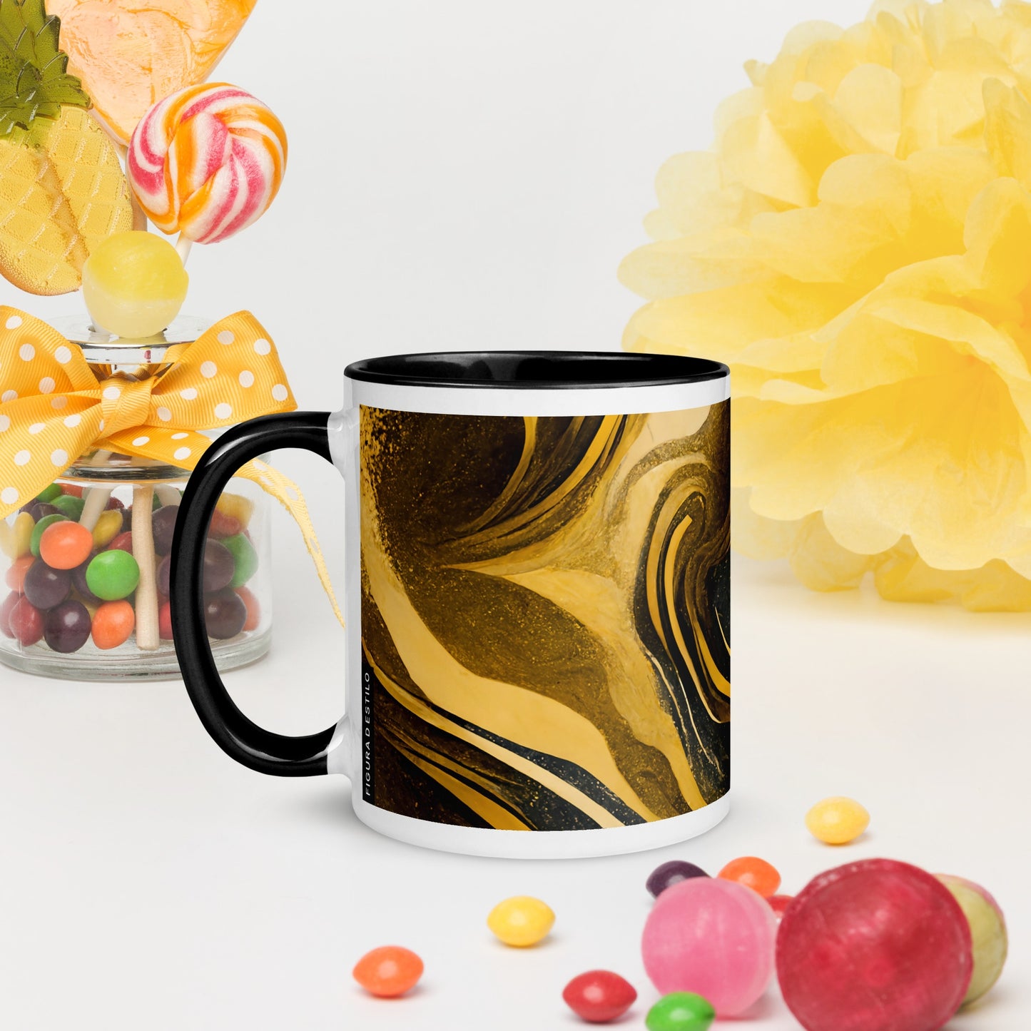 Duna Ceramic Mug with Color Inside
