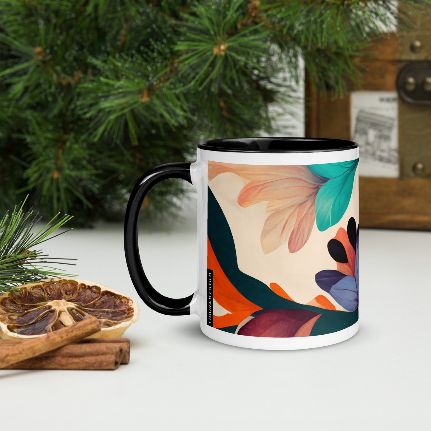 Magic Garden Ceramic Mug with Color Inside