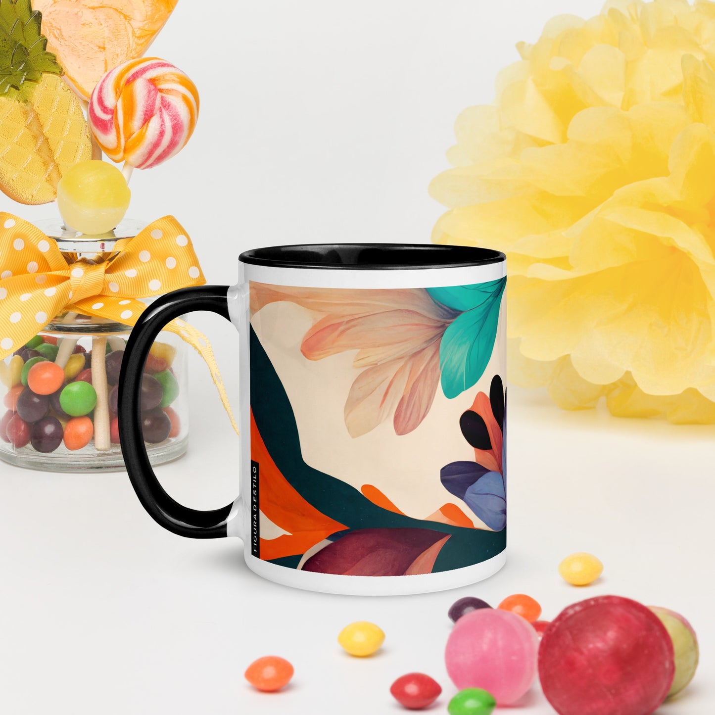 Magic Garden Ceramic Mug with Color Inside