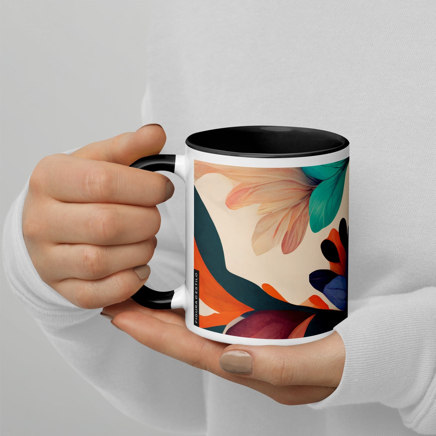 Magic Garden Ceramic Mug with Color Inside