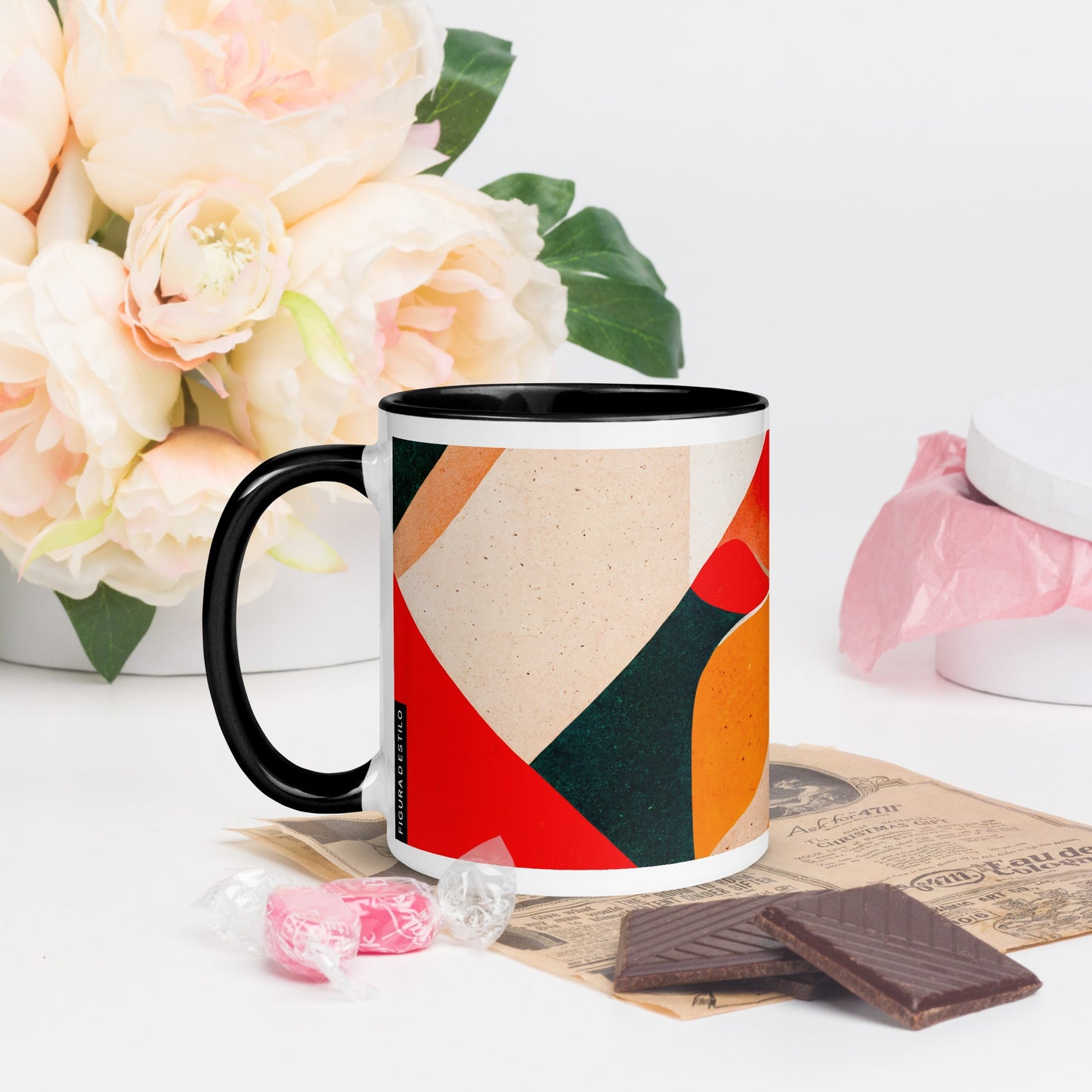 Jelly Bread Ceramic Mug with Color Inside