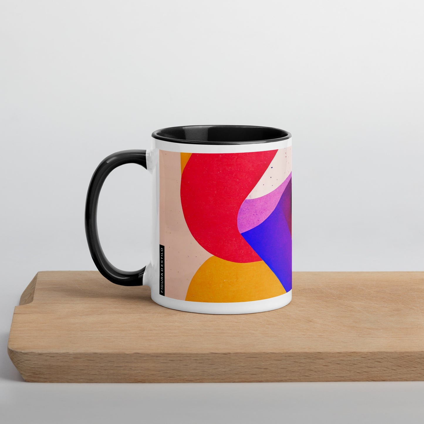 Rising Sun Ceramic Mug with Color Inside